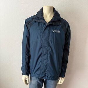 Port Authority Navy Windbreaker waterproof  Ranger Jacket  with Greystar Logo S